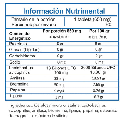 Essentials Enzimas Mix + Probióticos 650Mg 60Caps