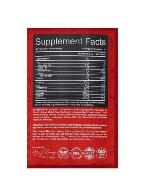 Red Rex Beff Mass 22 lbs