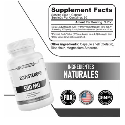 Pure Nutrition Ecdysterona 500 Mg 90 Caps