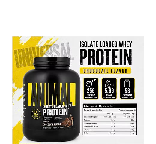 Universal Animal Isolated Loaded Whey Protein | 4 Lbs 53 Serv