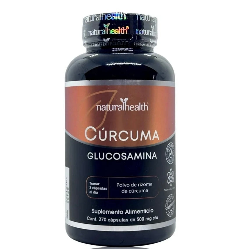 Natural Cúrcuma Glucosamina 500Mg 270Caps