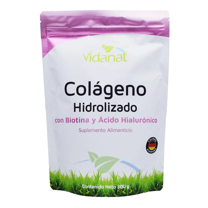 Vidanat Colageno Hidrolizado con Biotina y Acido Hialuronico 300 Grs