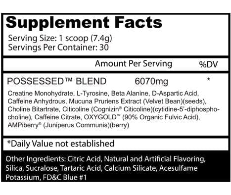 Insane Labz Possessed Pre Workout