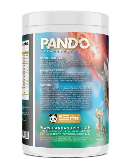 Panda Pando Pre Entreno 25 Serv