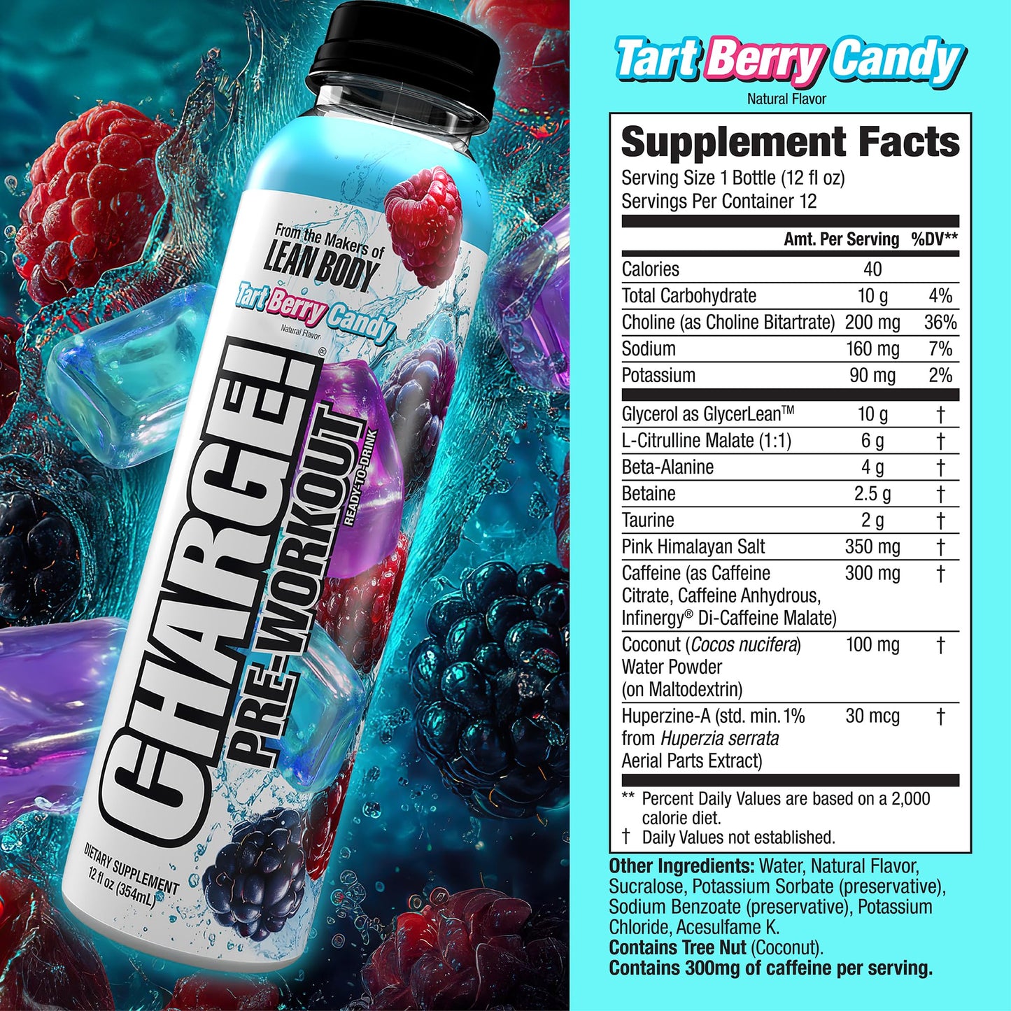 Labrada Lean Body Charge Preworkout 12 Oz 12 Pack