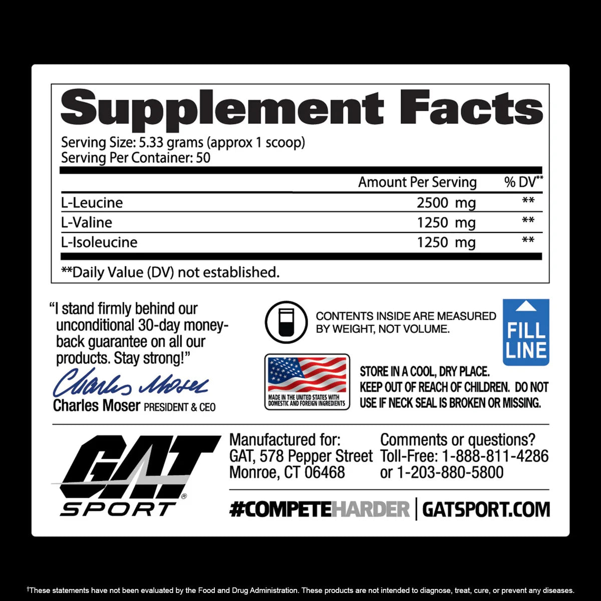 Gat Bcaa Powder 50 Serv