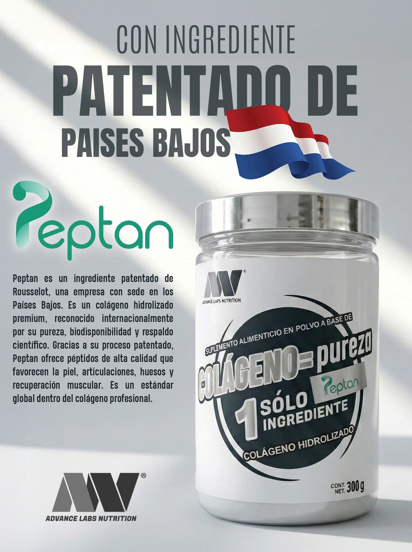 ADV Colageno Pureza Peptan 300 Grs
