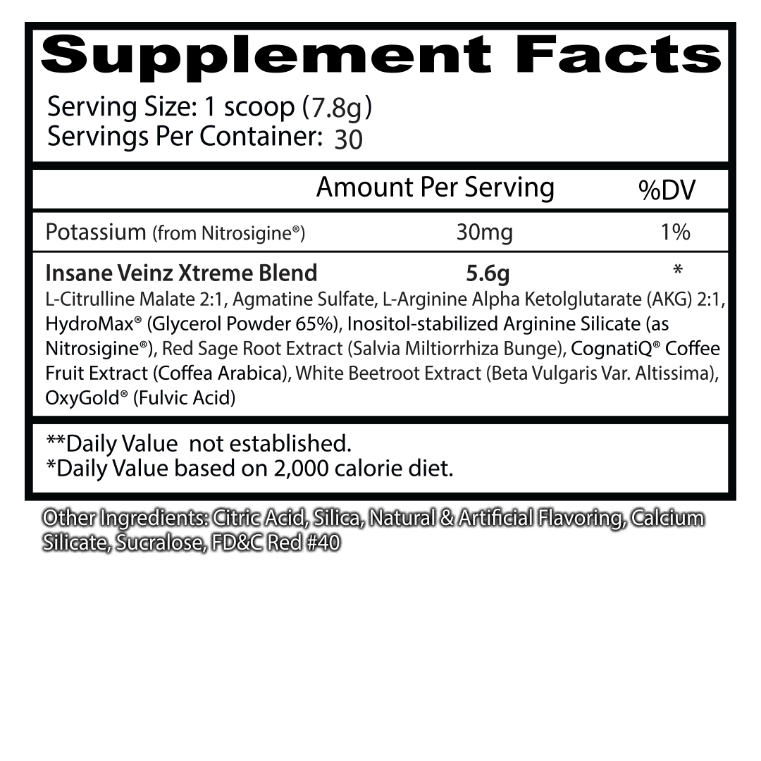 Insane Veinz Xtreme 30 Serv