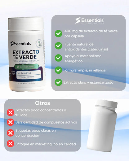 Essentials Extracto de Te Verde 60 Tabs