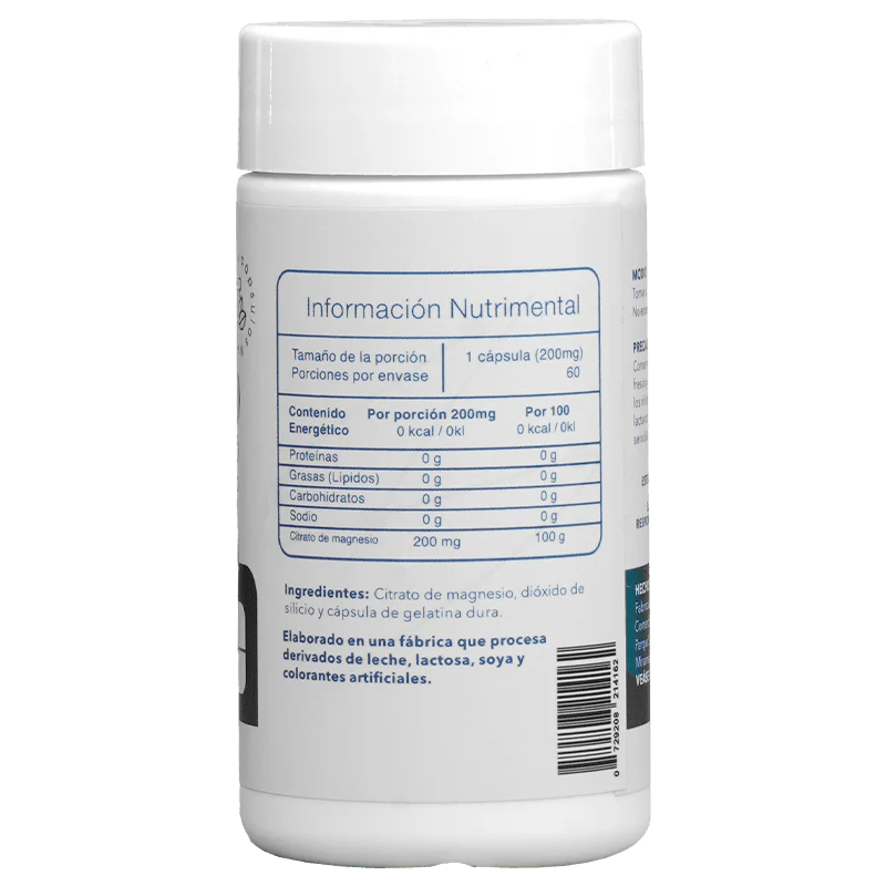 Essentials Citrato de Magnesio 200 Mg 60 Caps