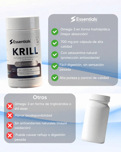 Essentials Krill Omega 3 500 Mg 60 Caps