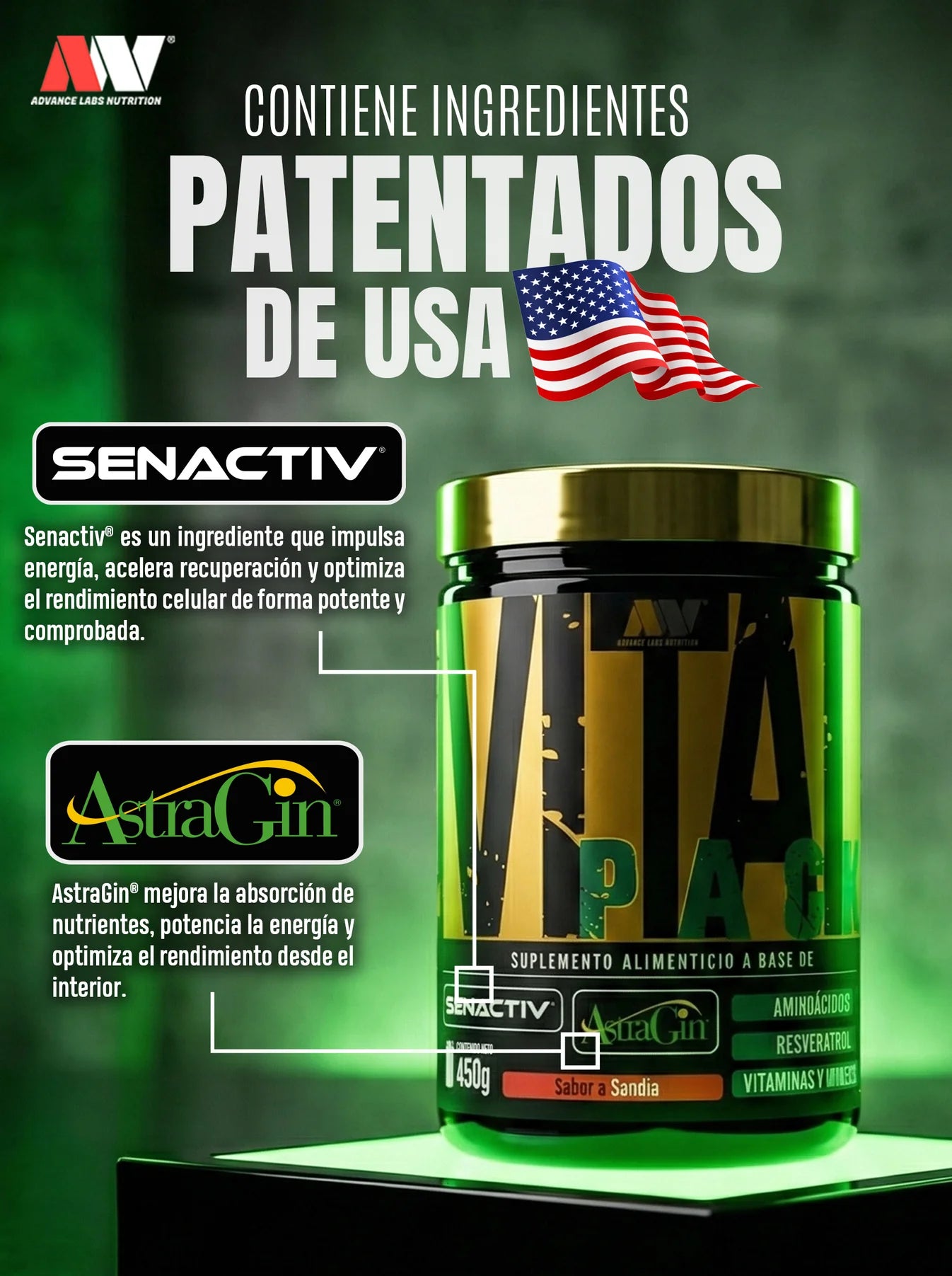 Advance Nutrition Vital Pack 450 Grs