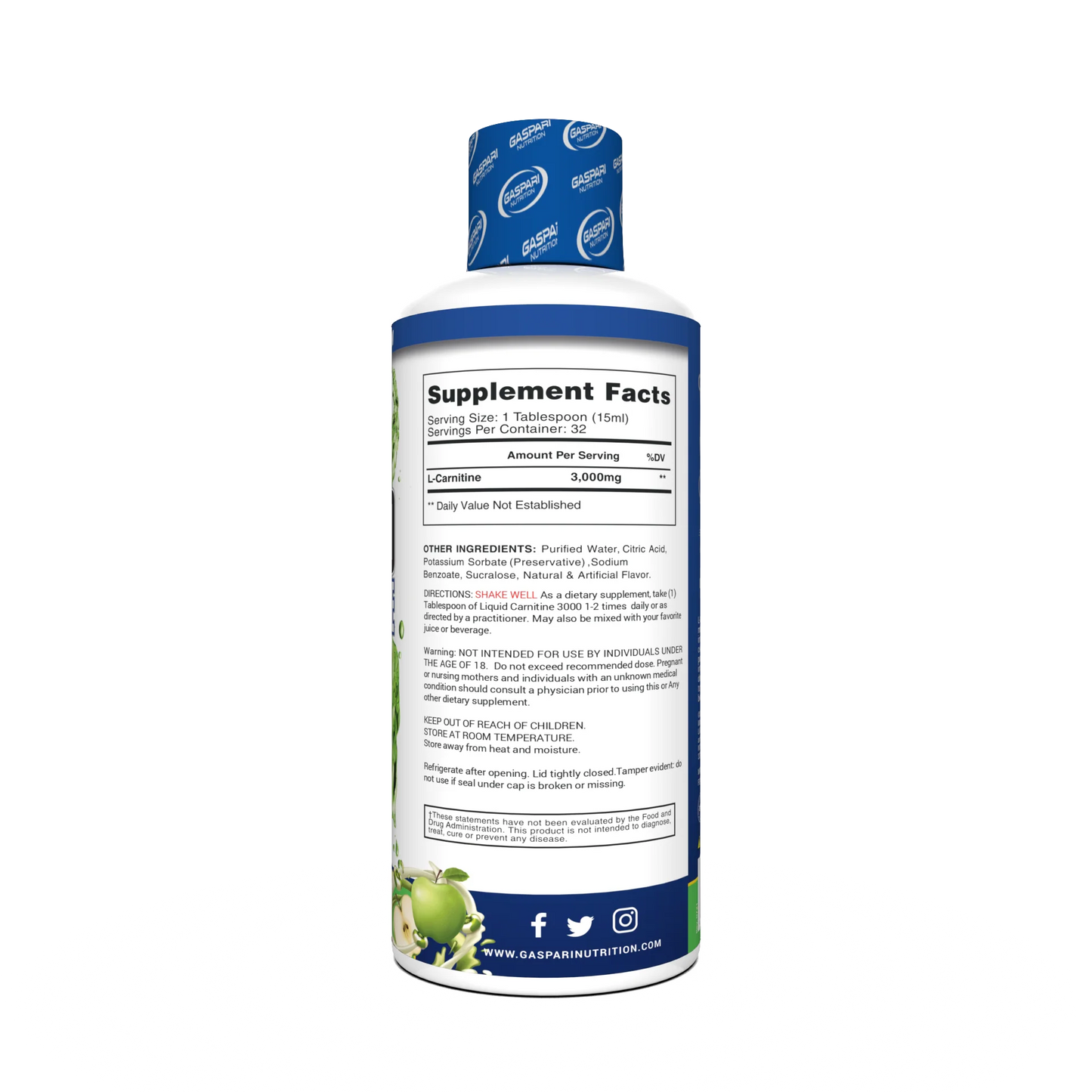 Gaspari Nutrition L-Carnitina Liquida 3000 16 Oz