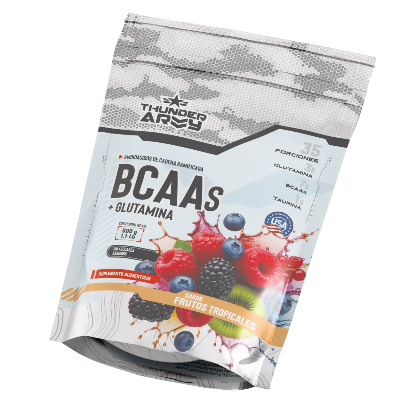 Thunder Army Bcaas + Glutamina 1.1 Lbs
