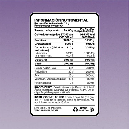 S Natural Resveratrol 0.5 G 180 Caps