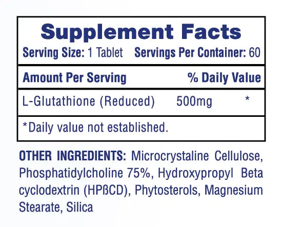 Hi tech L-Glutathione Reduced 60 Tabs