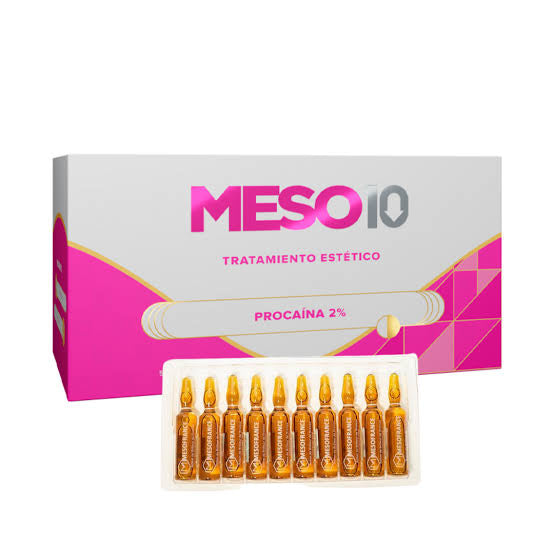 Meso10 Procaina 2% 50 Amp de 5 ML