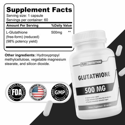 Pure Nutrition Glutathione 500 Mg 60 Caps