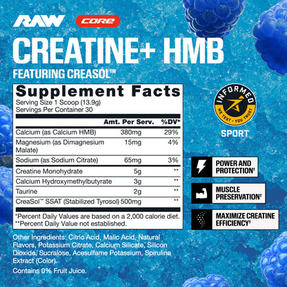 Raw Creatina + HMB 30 Serv