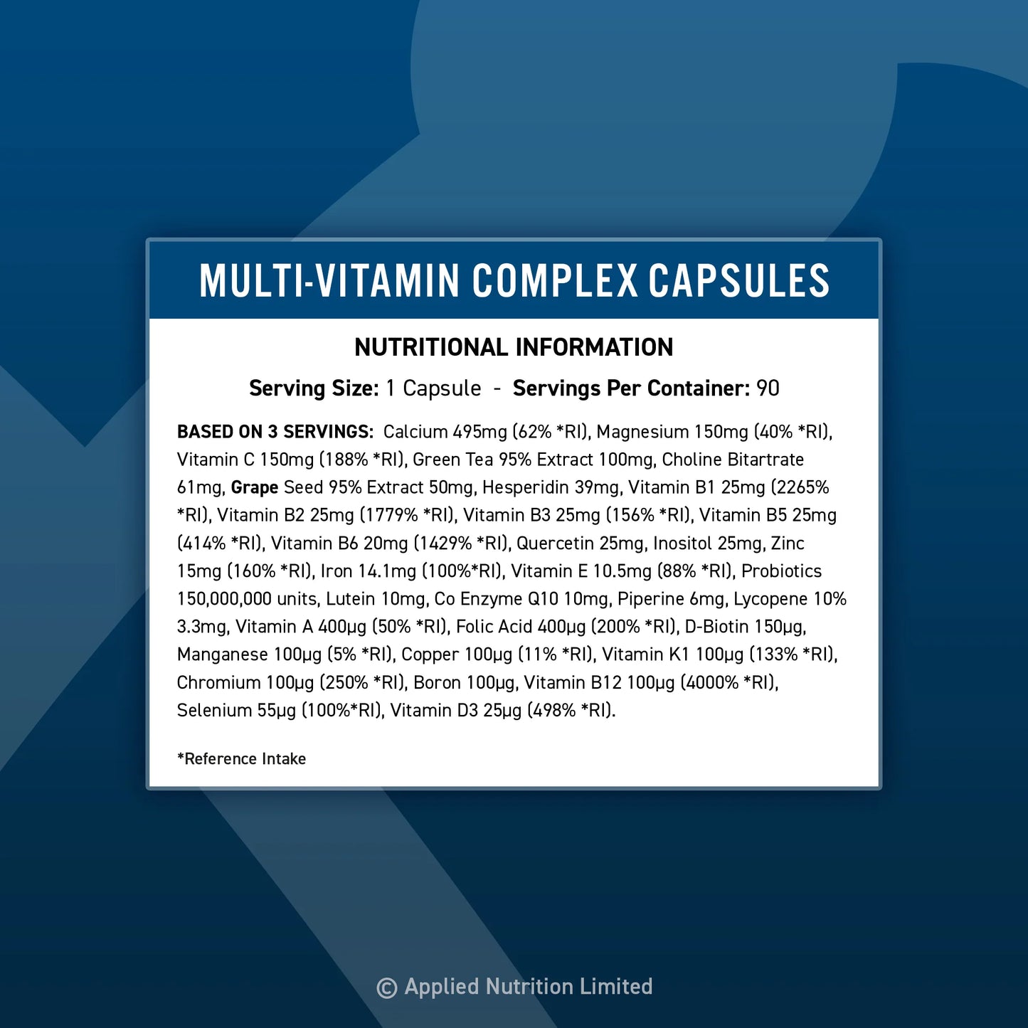 Applied Nutrition Vitality Multivitamin Complex 90 Caps
