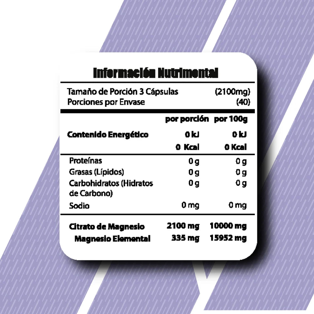 Meta Nutrition Citrato de Magnesio 2100 Mg 120 Caps