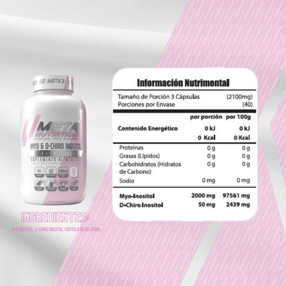 Meta Nutrition Myo & D Chiro Inositol 120 Caps