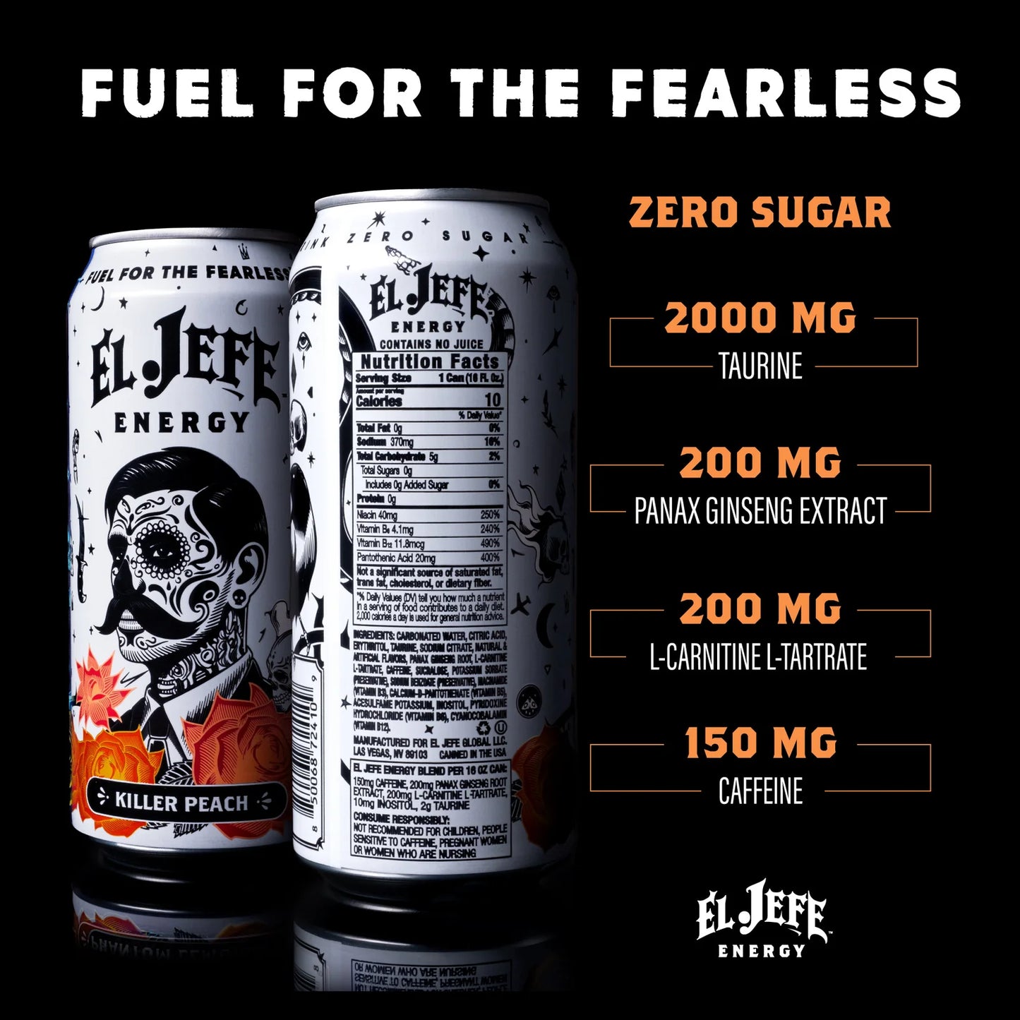 El Jefe Energy Drink 16 Oz 12 Pack