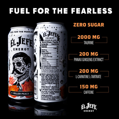 El Jefe Energy Drink 16 Oz 12 Pack