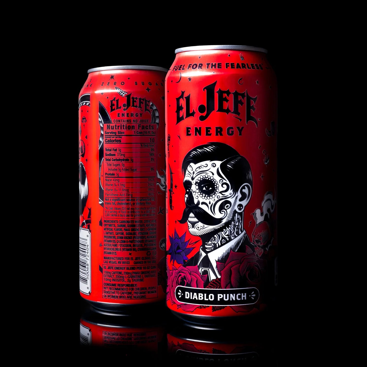 El Jefe Energy Drink 16 Oz 12 Pack