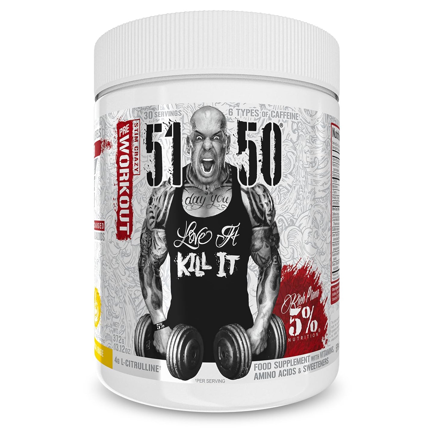 Pre entreno 51 50 x Rich Piana 5%- Blue Ice