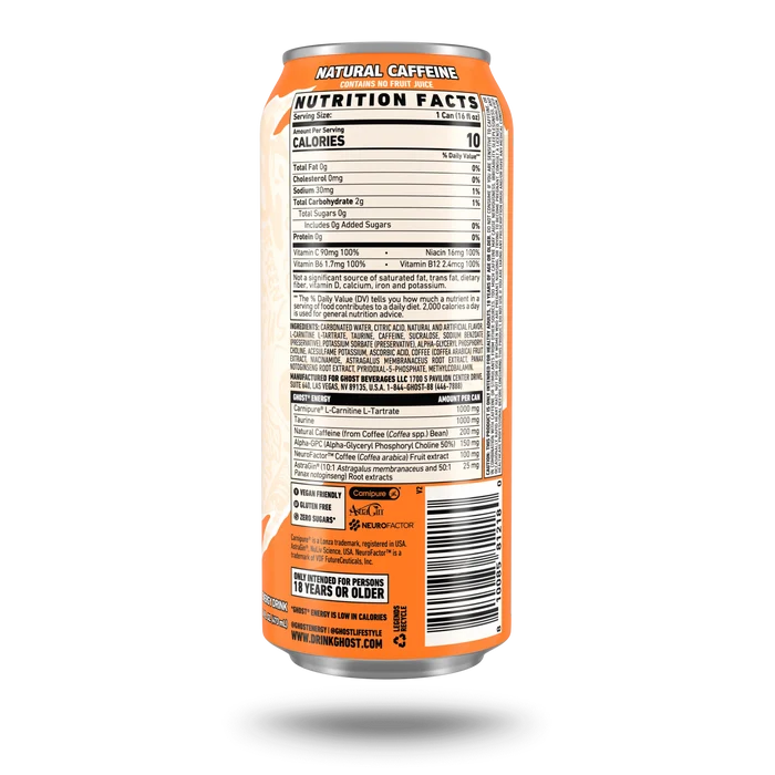 Ghost Energy Drink 473ml | Orange Cream