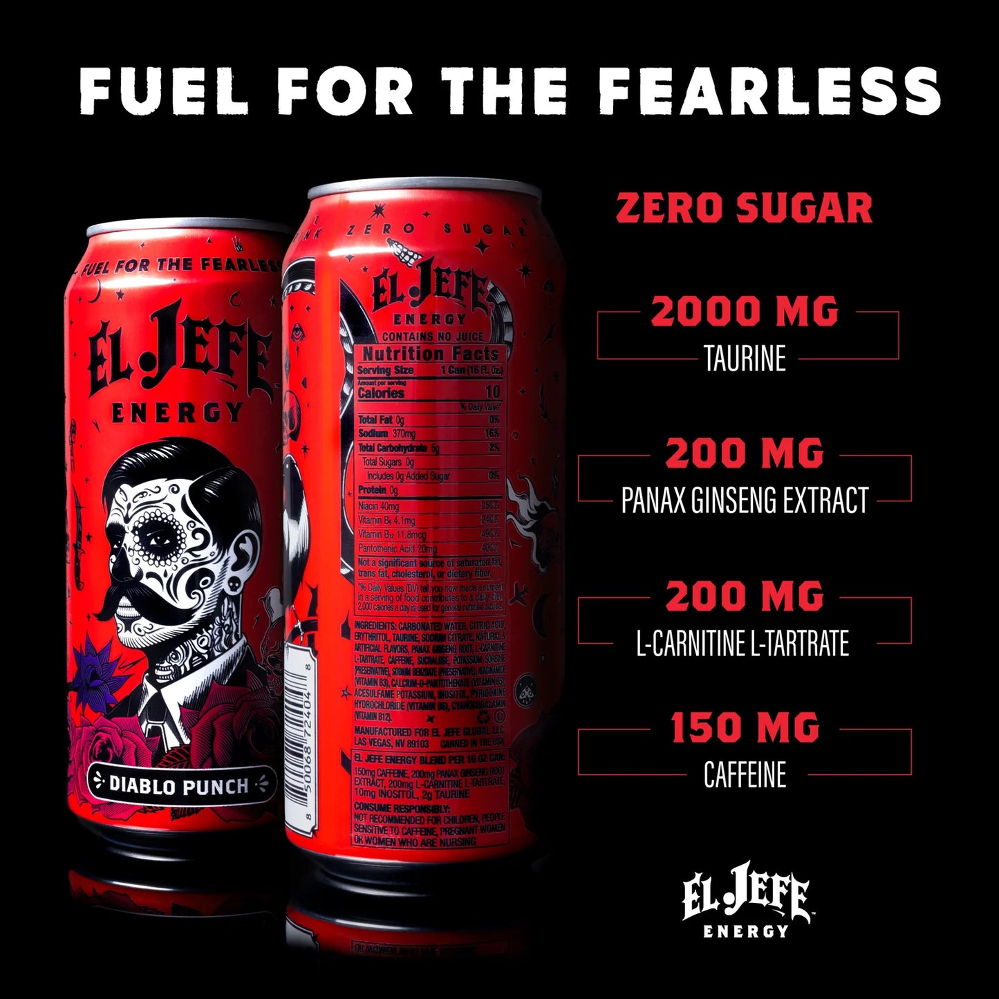 El Jefe Energy Drink 473ml | Diablo Punch