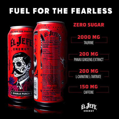 El Jefe Energy Drink 473ml | Diablo Punch