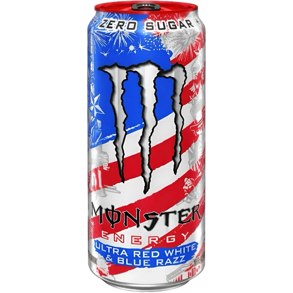 Monster Energy Drink Ultra Red White & Blue Razz