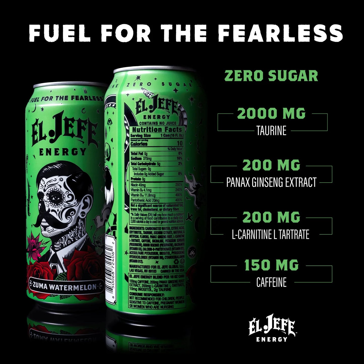 El Jefe Energy Drink 473ml | Zuma Watermelon