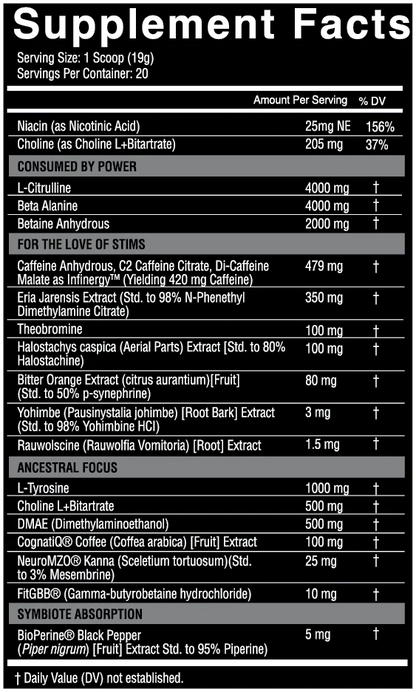 Nutrifit Symbiote Hig Stim Pre entreno 20 Serv