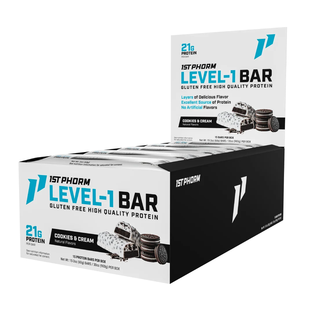 1St Phorm Level 1 Bar Protein 15 Pack 63 Grs