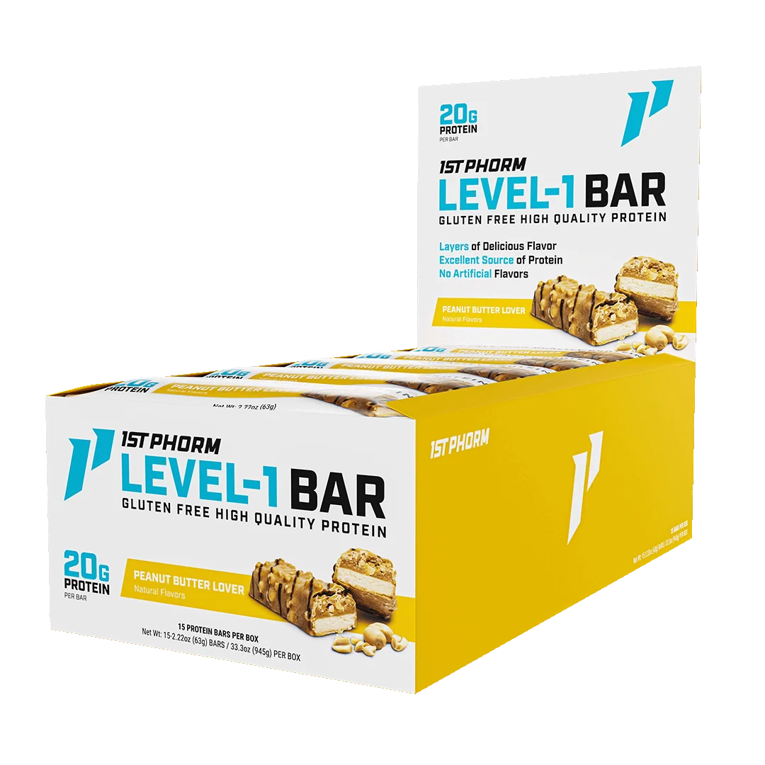 1St Phorm Level 1 Bar Protein 15 Pack 63 Grs
