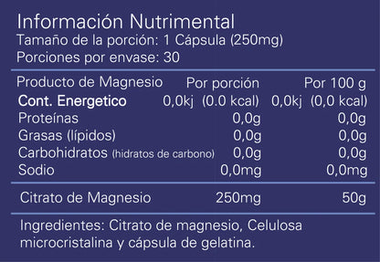 Alpha Nutrition Citrato de Magnesio 30 Caps