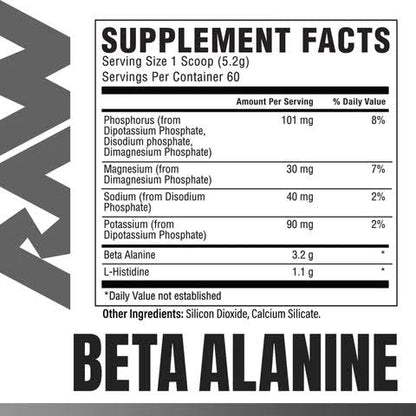 Raw Beta Alanina 60 Serv