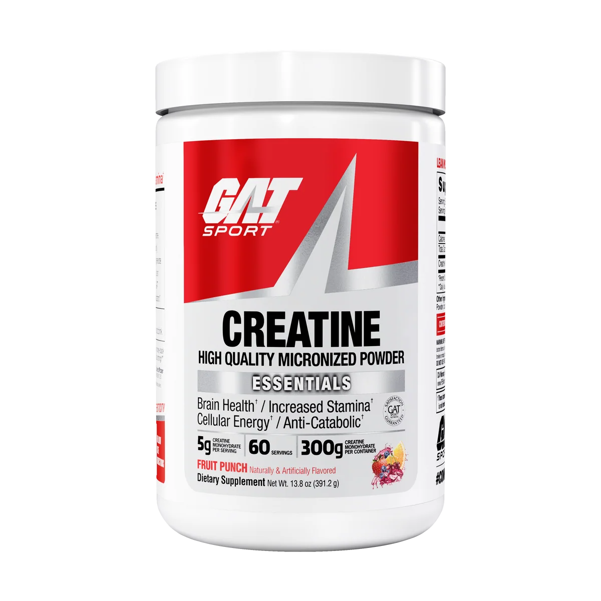 Gat Creatina Monohidratada 60 Serv | Con Sabor