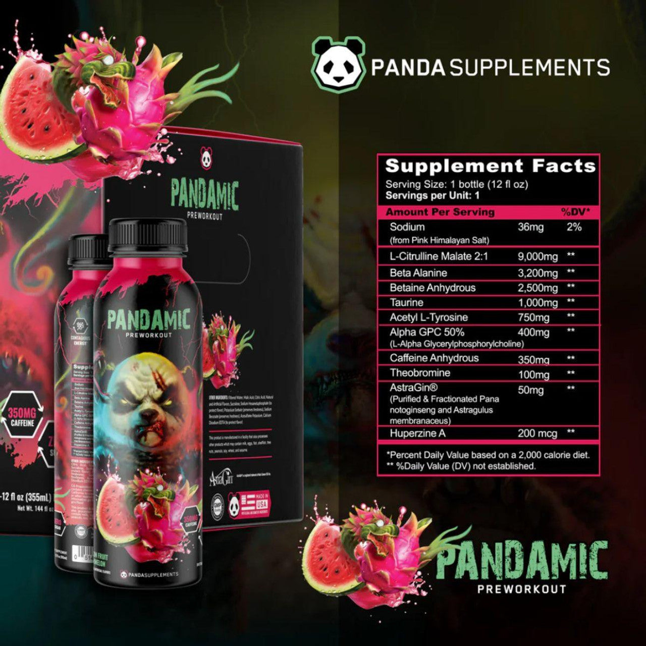 Panda Pandamic Rtd 12 Pack Pre Entreno