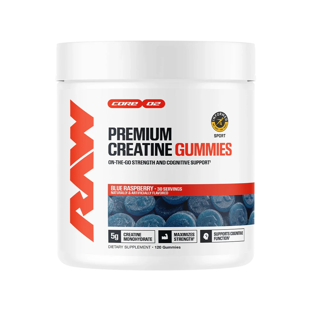 Raw Creatina Gummies 120 Gomitas | 30 Serv