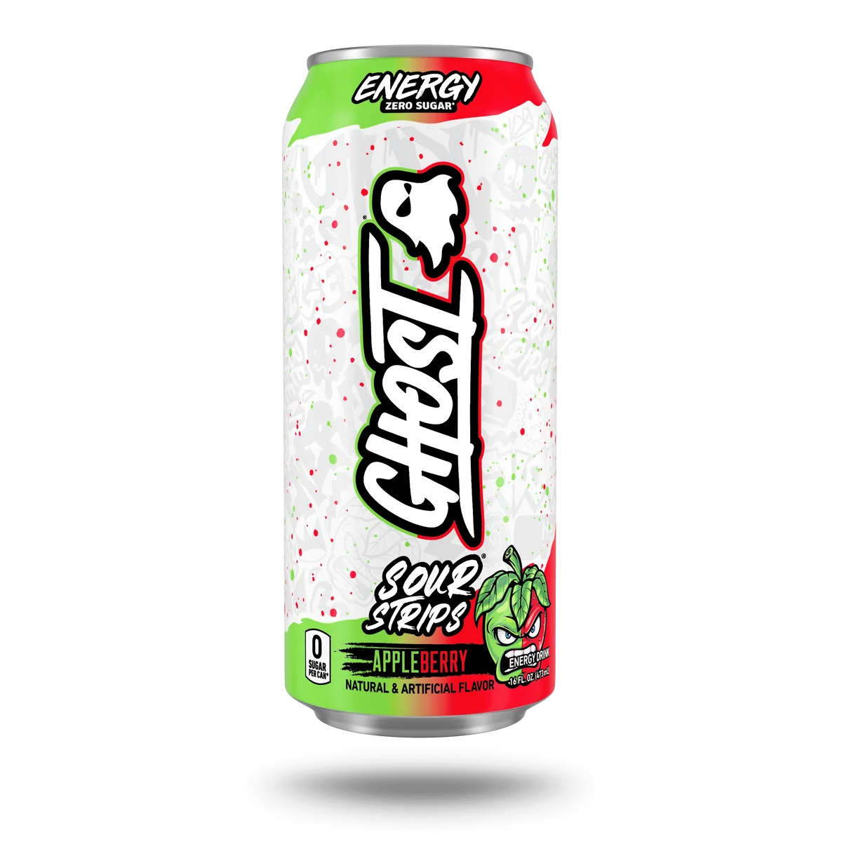 Ghost Energy Drink 473ml | Sour Strips Apple