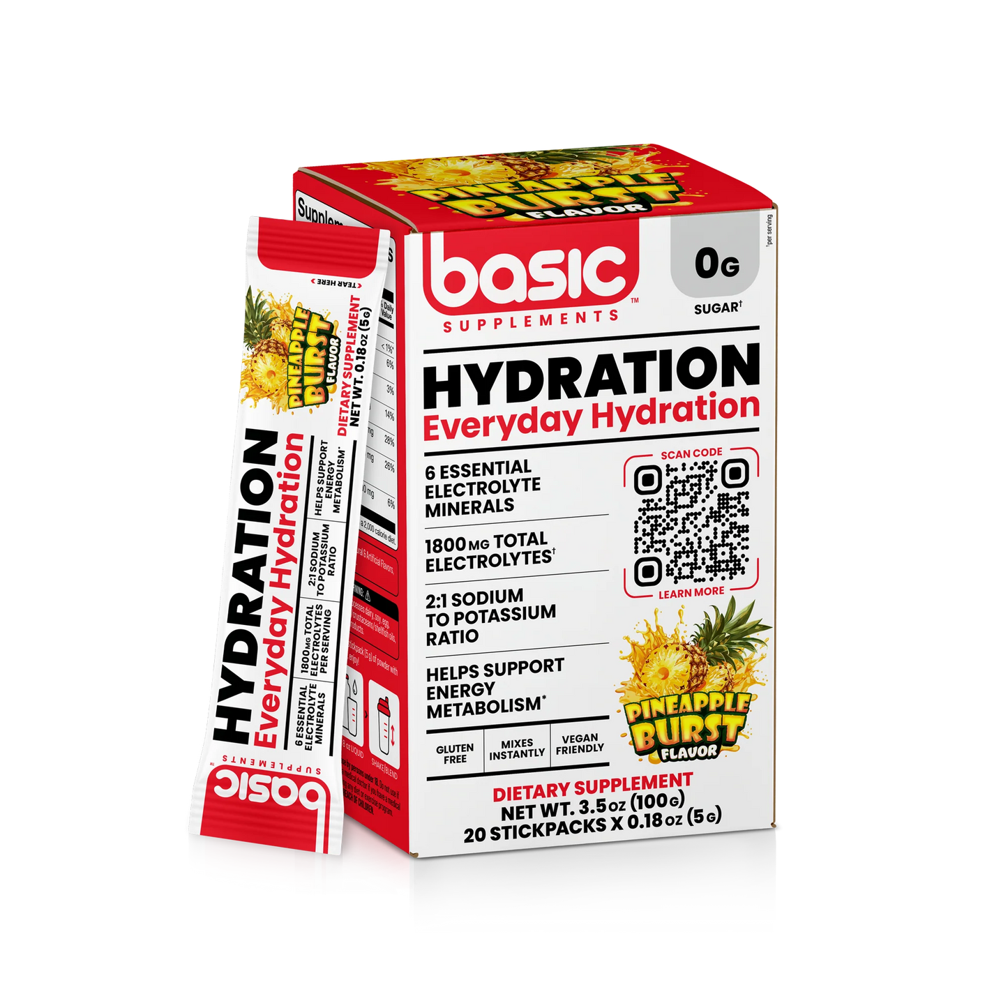 Basic Hydration 20 Sticks Packs X 5G