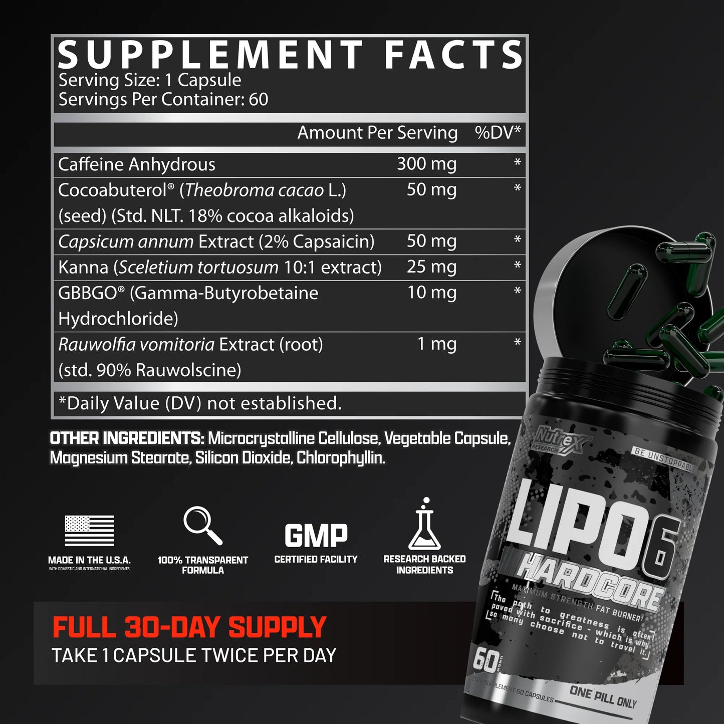 Nutrex Lipo 6 Hardcore 60 Caps
