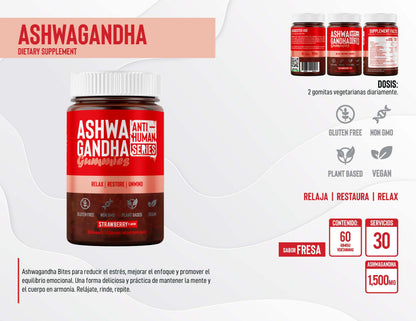 Anti Human Ashwaganda 1500 mg 30 Serv 60 Gomitas