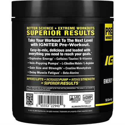 Allmax Igniter Sport Pre Entreno 50 Serv