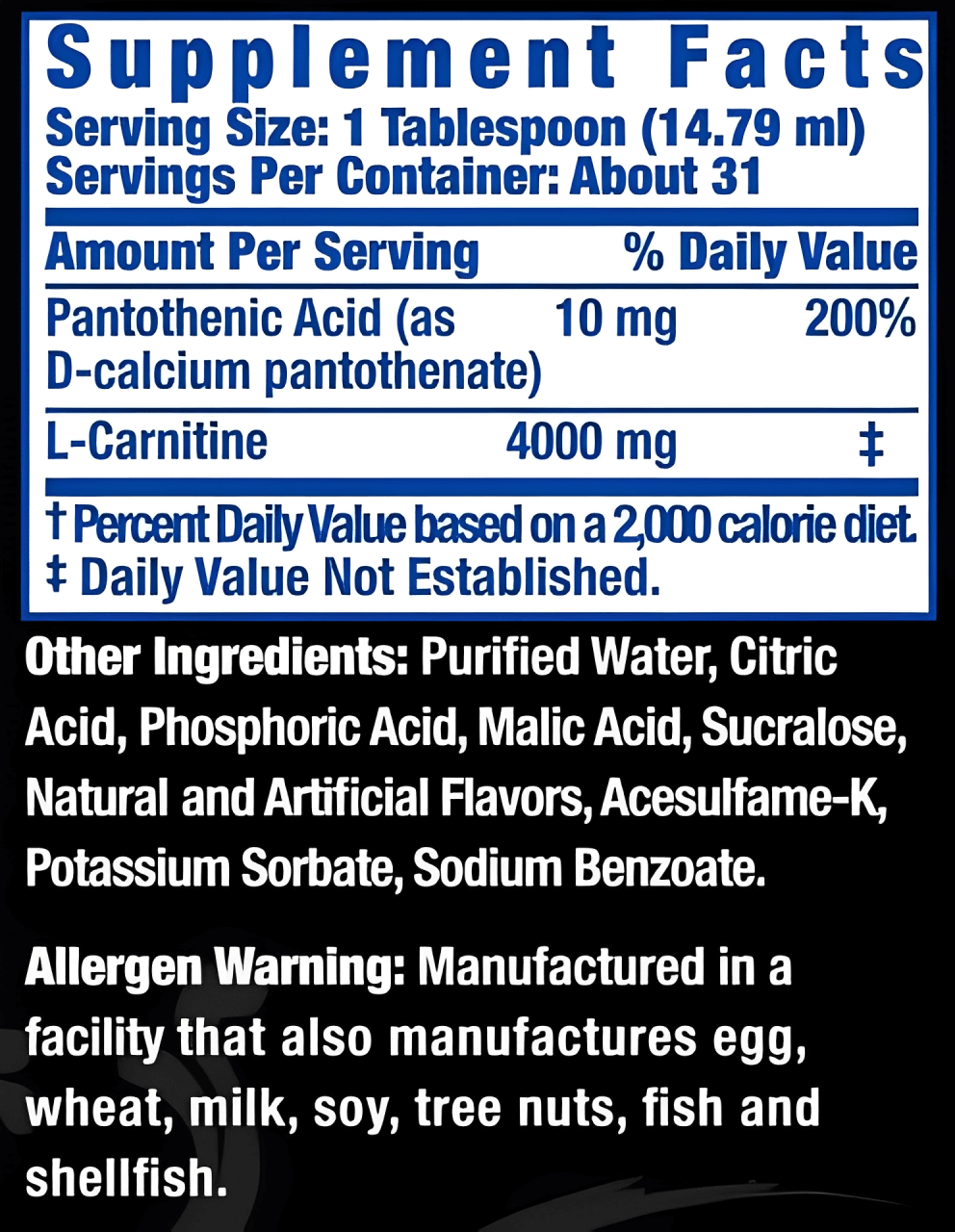 Ronnie Coleman Carnitina xs 4000