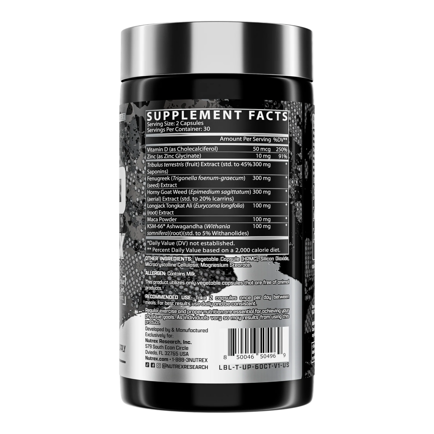 Nutrex T-Up Black Testosterone 120 Caps